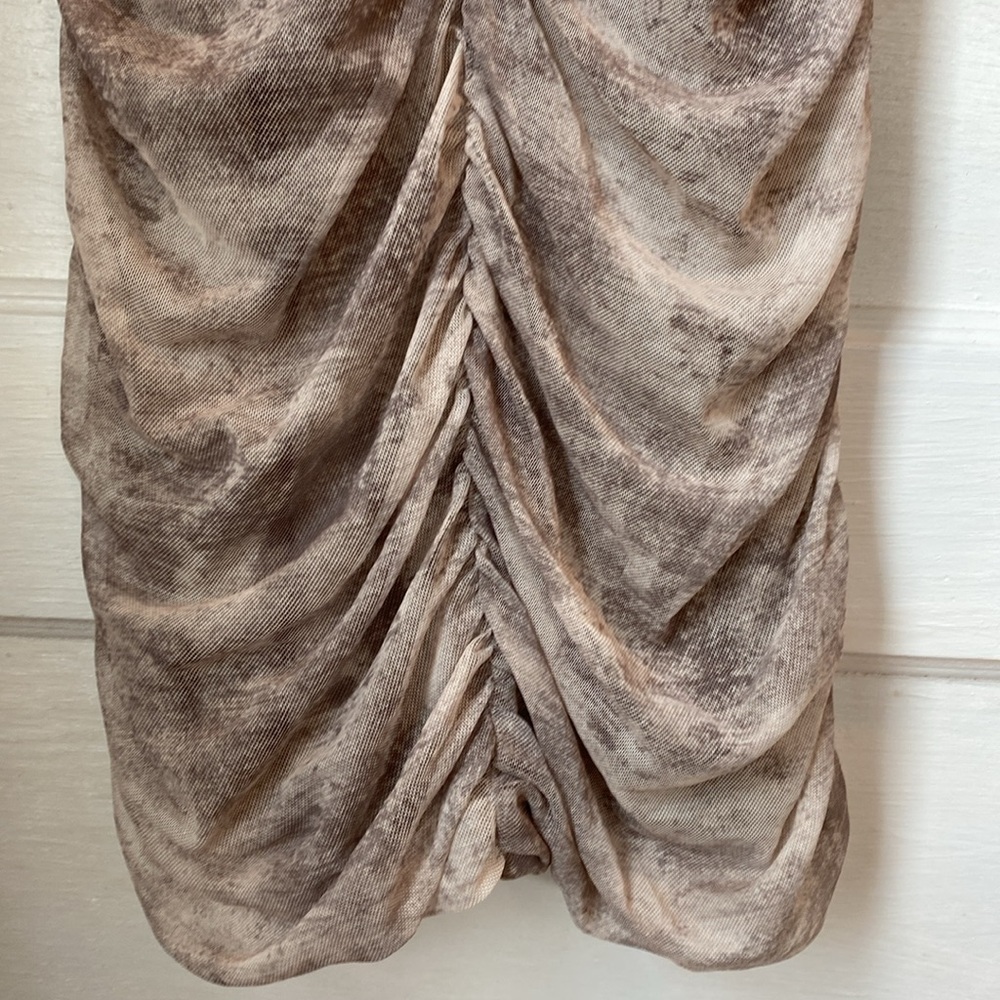 Zara Draped Long Sleeve Mini Dress, Size M - Picture 10 of 17